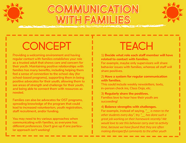 Sample: Communication with Families page 1
